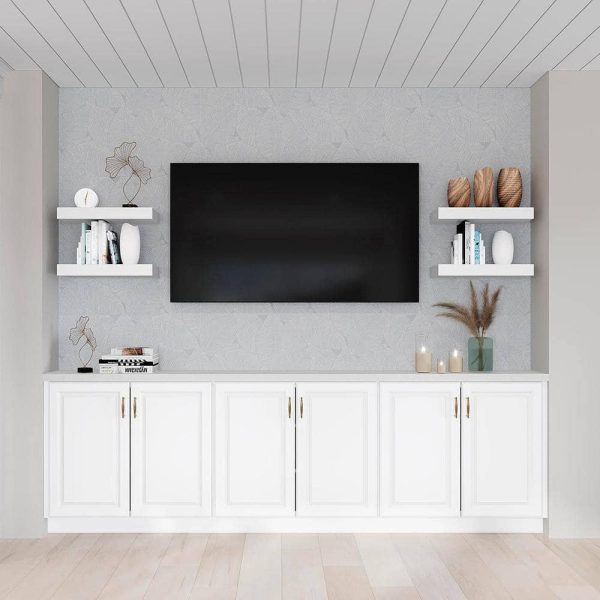 Bay  30 in. W x 24 in. D x 34.5 in. H Assembled Drawer Base Kitchen Cabinet in Satin White with Full Extension Glides - Image 8