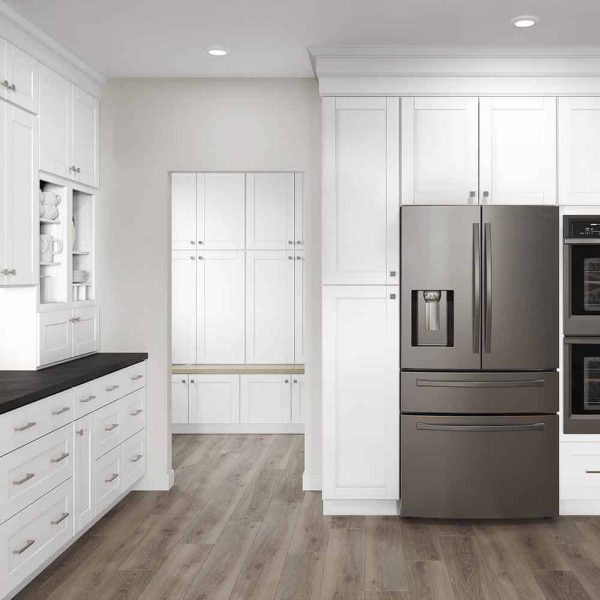 Bay KP1884-SSW Shaker 18 in. W x 24 in. D x 84 in. H Assembled Pantry Kitchen Cabinet in Satin White - Image 9