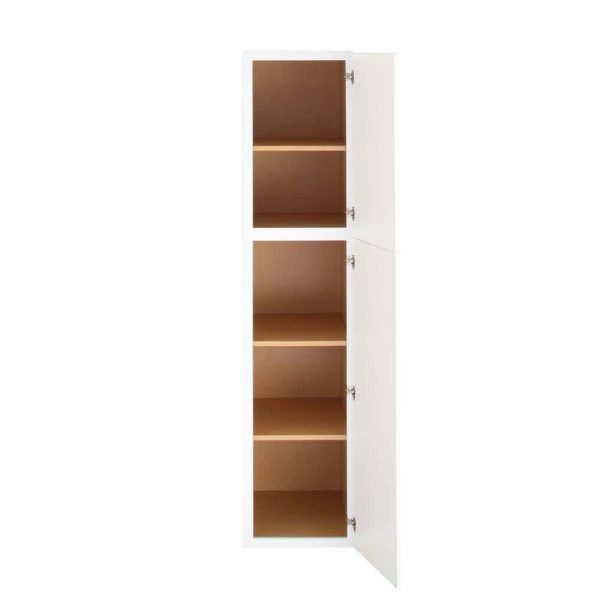 Bay KP1884-SSW Shaker 18 in. W x 24 in. D x 84 in. H Assembled Pantry Kitchen Cabinet in Satin White - Image 6