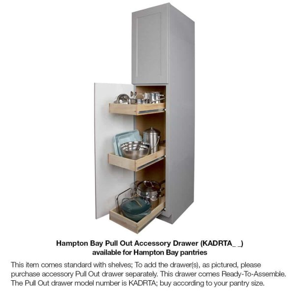 Bay KP1884-SSW Shaker 18 in. W x 24 in. D x 84 in. H Assembled Pantry Kitchen Cabinet in Satin White - Image 13