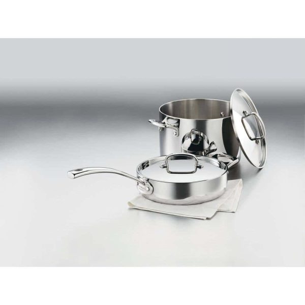 French Classic 13-Piece Stainless Steel Cookware Set in Silver and Stainless Steel - Image 2