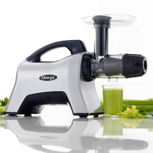 Omega  Horizontal Slow Masticating Nutrition Center Silver Juicer - Image 4