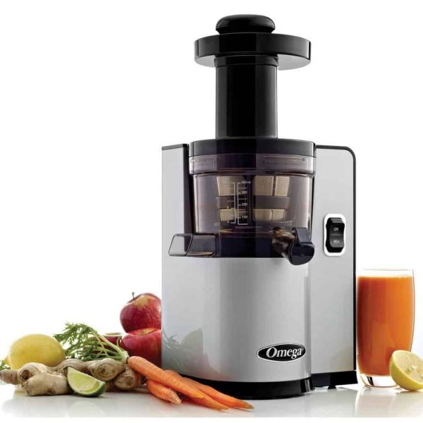 Omega  Vertical Slow Speed Masticating Silver Juicer - Image 4