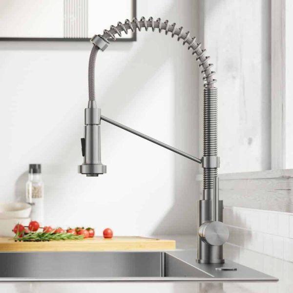 Loften All in One 33 in. Drop In/Undermount Single Bowl 18-Gauge Stainless Steel Kitchen Sink with Pull Down Faucet - Image 5