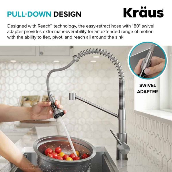 Loften All in One 33 in. Drop In/Undermount Single Bowl 18-Gauge Stainless Steel Kitchen Sink with Pull Down Faucet - Image 13
