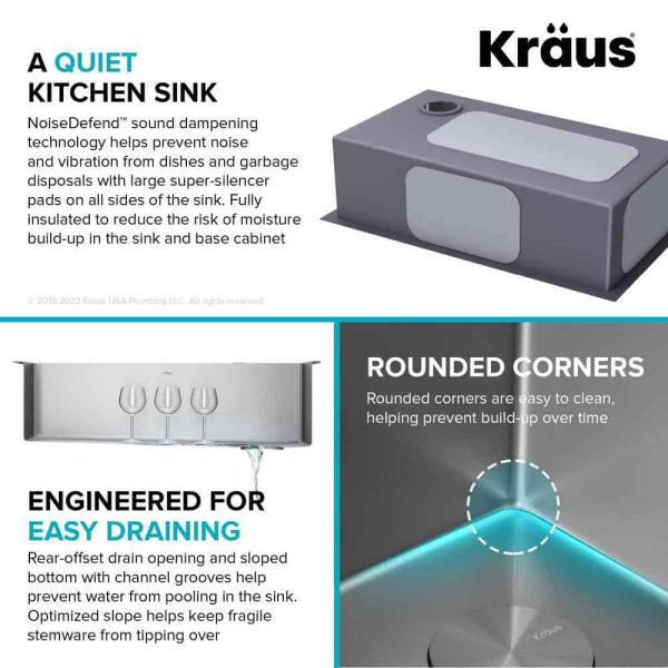 Loften All in One 33 in. Drop In/Undermount Single Bowl 18-Gauge Stainless Steel Kitchen Sink with Pull Down Faucet - Image 14
