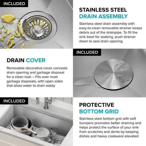 Kore Workstation 27 in. 16-Gauge Undermount Single Bowl Stainless Steel Kitchen Sink with Accessories - Image 9