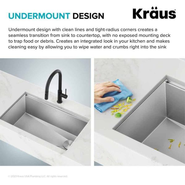 Kore Workstation 27 in. 16-Gauge Undermount Single Bowl Stainless Steel Kitchen Sink with Accessories - Image 7