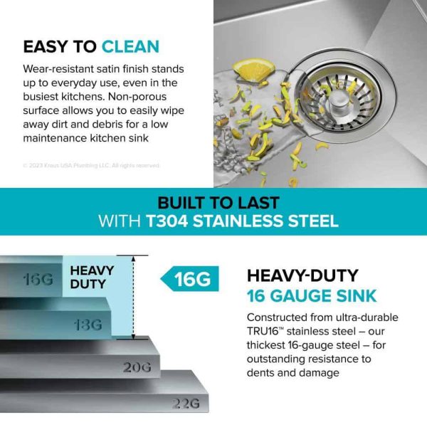 Kore Workstation Undermount Stainless Steel 30 in. Single Bowl Kitchen Sink w/Integrated Ledge and Accessories - Image 10