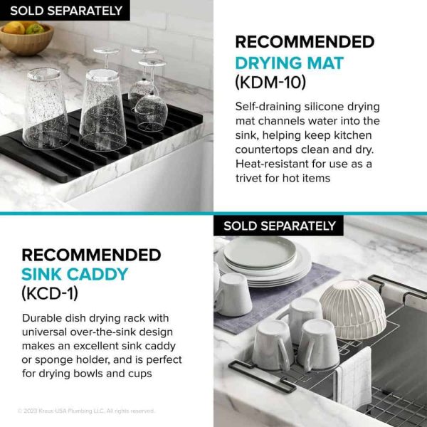 Kore Workstation Undermount Stainless Steel 30 in. Single Bowl Kitchen Sink w/Integrated Ledge and Accessories - Image 14