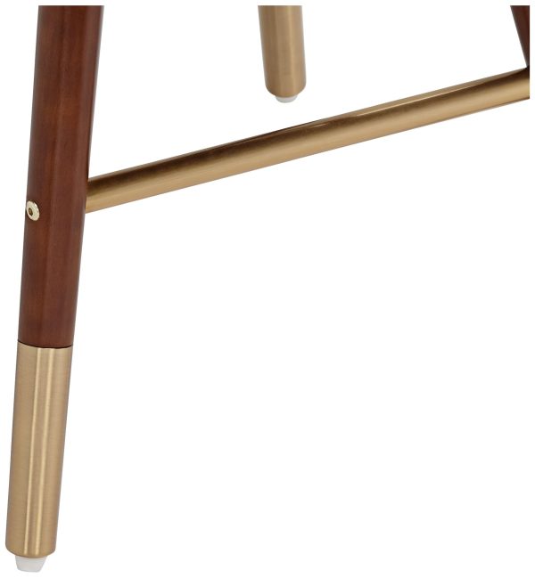 Studio 55D Parker 26  Modern Backless White and Gold Counter Stool - Image 6