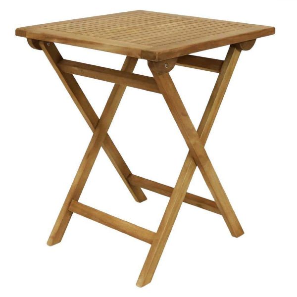 Decor  Nantasket 3-Piece Teak Folding Outdoor Bistro Set (2 Chairs and 1 Table) - Image 6