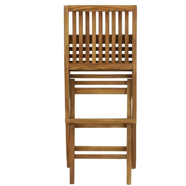Decor  Nantasket 3-Piece Teak Folding Outdoor Bistro Set (2 Chairs and 1 Table) - Image 5