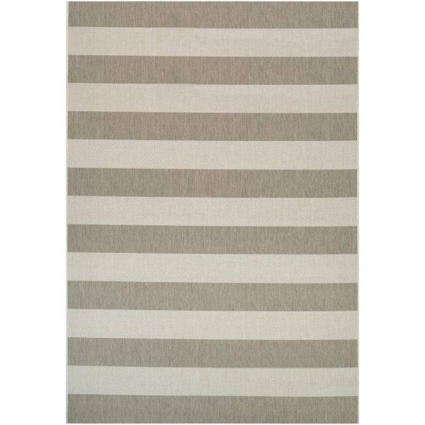 Couristan  Afuera Yacht Club Tan-Ivory 9 ft. x 12 ft. Indoor/Outdoor Area Rug