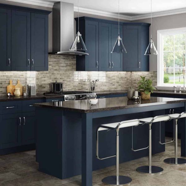 MILL S PRIDE Richmond Valencia Blue Plywood Shaker Ready to Assemble Base Kitchen Cabinet Soft Close 36 in W x 24 in D x 34.5 in H - Image 2