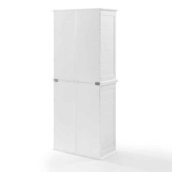 CROSLEY FURNITURE Bartlett White Tall Food Pantry - Image 5
