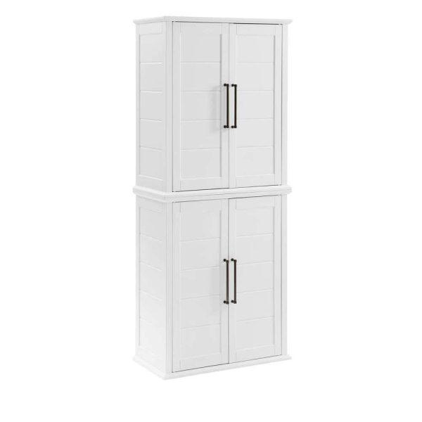 CROSLEY FURNITURE Bartlett White Tall Food Pantry
