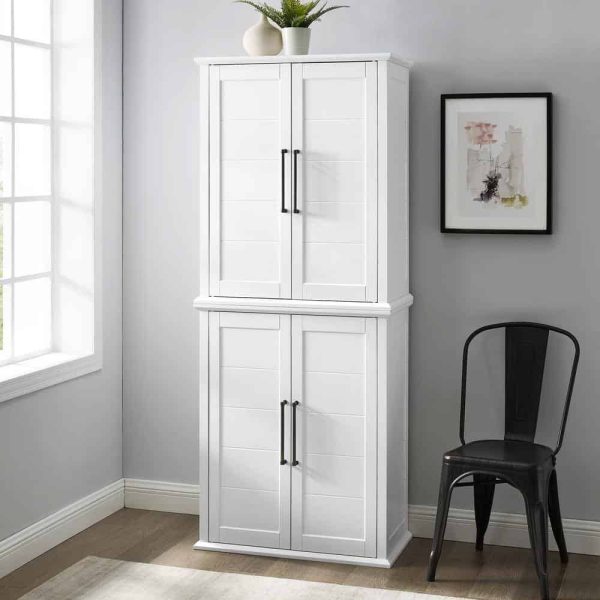 CROSLEY FURNITURE Bartlett White Tall Food Pantry - Image 2