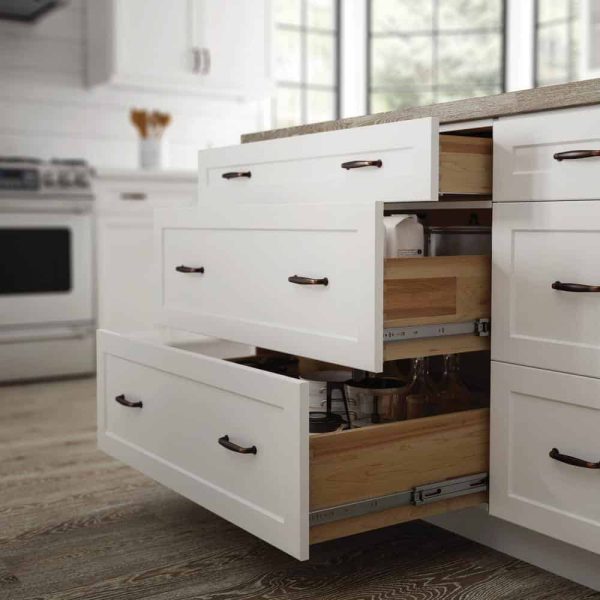 Bay Designer Series Melvern White Assembled Pots and Pans Drawer Base Kitchen Cabinet (36 in. x 34.5 in. x 23.75 in.) - Image 9