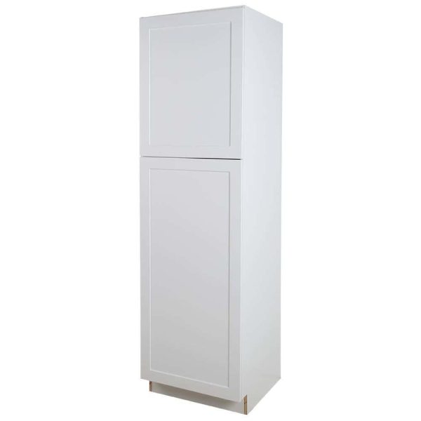 Bay  White Shaker Assembled Pantry Cabinet with Adjustable Shelves   Soft Close Doors (24 in. W x 24.5 in. D) - Image 8