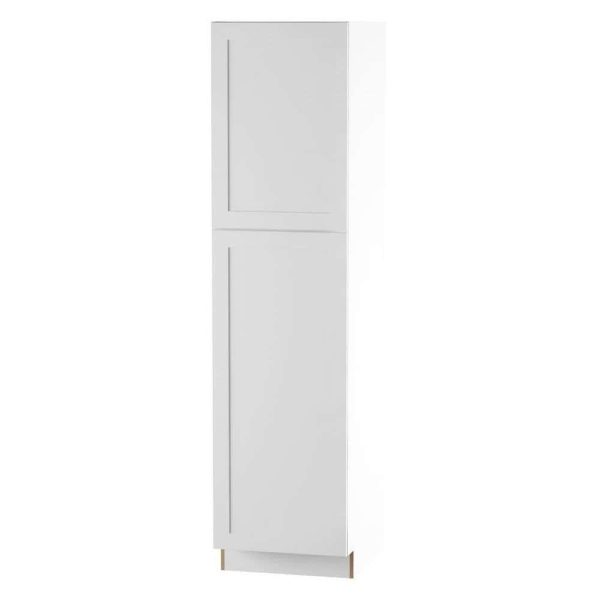 Bay  White Shaker Assembled Pantry Cabinet with Adjustable Shelves   Soft Close Doors (24 in. W x 24.5 in. D) - Image 12