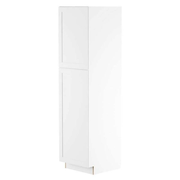 Bay  White Shaker Assembled Pantry Cabinet with Adjustable Shelves   Soft Close Doors (24 in. W x 24.5 in. D) - Image 13