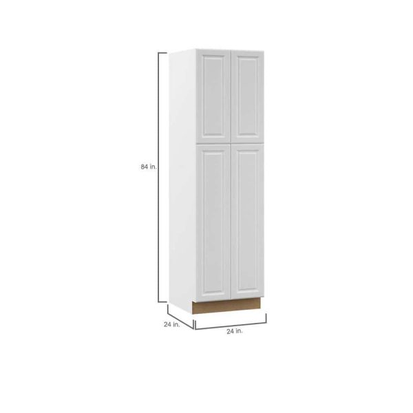 Bay T2484-ELWH Designer Series Elgin Assembled 24x84x23.75 in. Pantry Kitchen Cabinet in White - Image 3