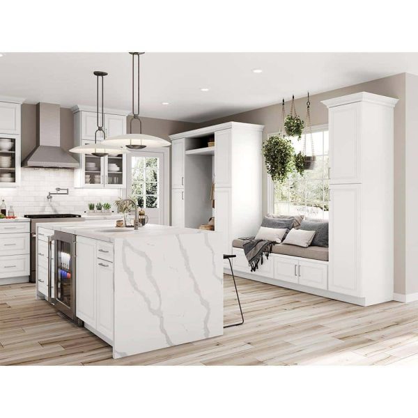 Bay T2484-ELWH Designer Series Elgin Assembled 24x84x23.75 in. Pantry Kitchen Cabinet in White - Image 10