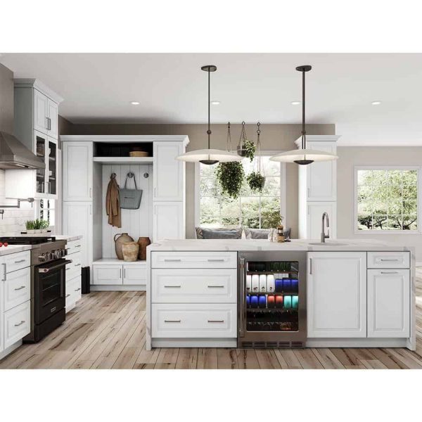 Bay T2484-ELWH Designer Series Elgin Assembled 24x84x23.75 in. Pantry Kitchen Cabinet in White - Image 11