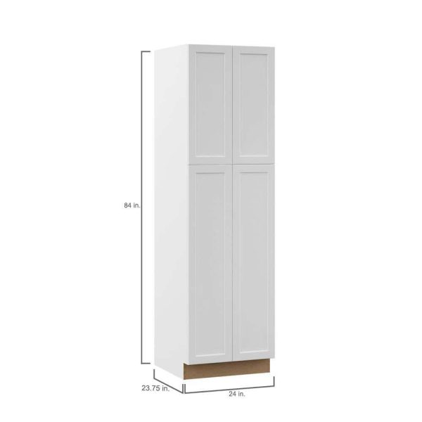 Bay T2490-MLWH Designer Series Melvern Assembled 24x90x23.75 in. Pantry Kitchen Cabinet in White - Image 3