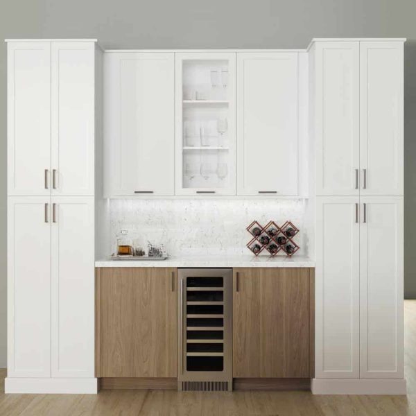 Bay T2490-MLWH Designer Series Melvern Assembled 24x90x23.75 in. Pantry Kitchen Cabinet in White - Image 9