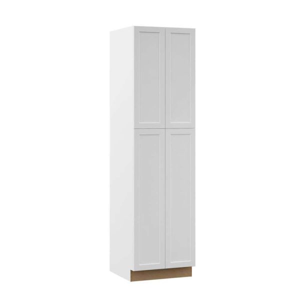 Bay T2490-MLWH Designer Series Melvern Assembled 24x90x23.75 in. Pantry Kitchen Cabinet in White