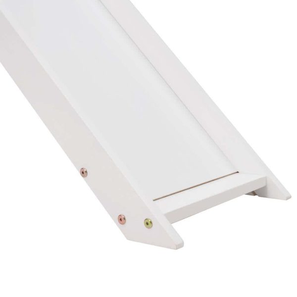 Bright Designs  White Twin Over Twin Wood Bunk Bed with Slide and Ladder - Image 4