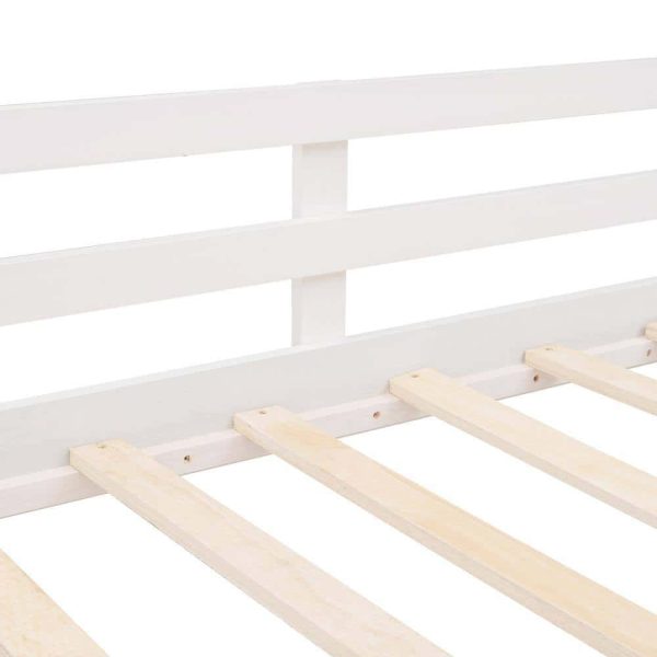Bright Designs  White Twin Over Twin Wood Bunk Bed with Slide and Ladder - Image 10