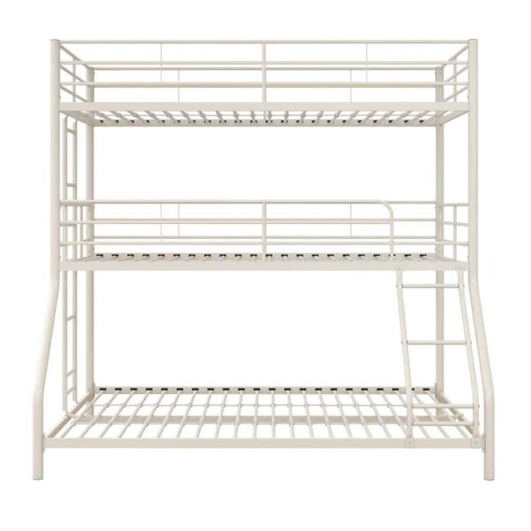 DHP  Cormac White Metal Twin/Full Triple Bunk Bed - Image 5