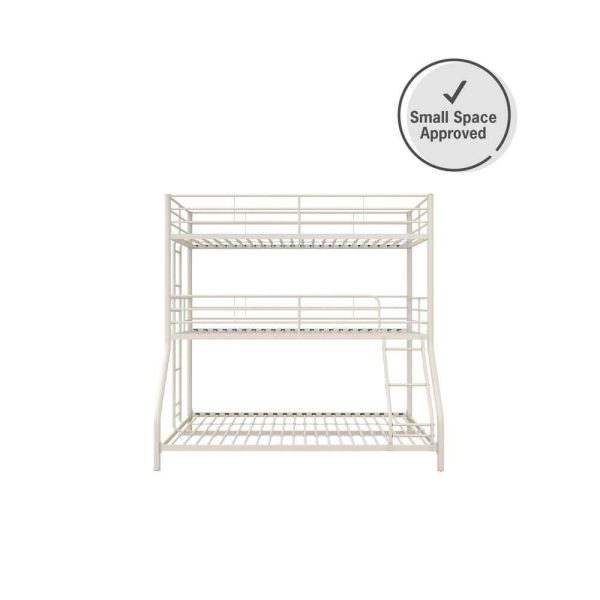 DHP  Cormac White Metal Twin/Full Triple Bunk Bed - Image 9