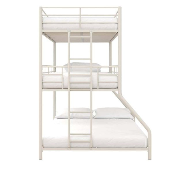 DHP  Cormac White Metal Twin/Full Triple Bunk Bed - Image 7
