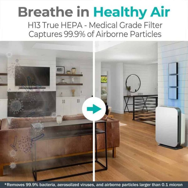 Alen BreatheSmart-45i-Pure-White BreatheSmart 45i Air Purifier with Pure, True HEPA Filter for Allergens, Dust, Mold, and Germs   800 SqFt - Image 9