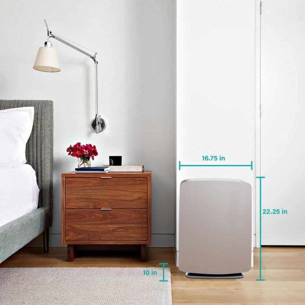 Alen Fit50-Silver Breathe Smart FIT50 True HEPA Console Air Purifier with Fresh, Filter for Allergens, Mold, and Odors   900 Sq. Ft. White - Image 4