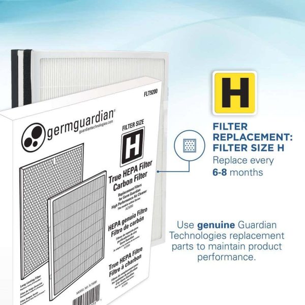 GermGuardian AC9200WCA Hi-Performance Ultra Quiet Air Purifier with HEPA Filter for Large Rooms up to 335 sq.ft. - Image 7